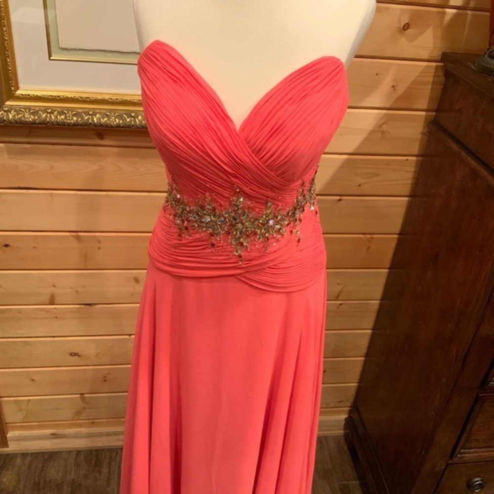 Tony Bowls Strapless Prom Dress